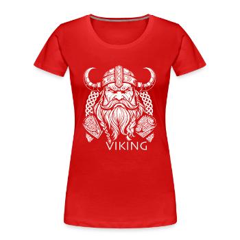 Viking - Women's Premium Organic T-Shirt - red - Front - Mia (176cm)