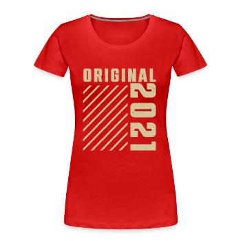 Original 2021 Authentic 2021 Vintage Bursdag - T-shirt bio Premium Femme - rouge - Devant - Mia (176cm)