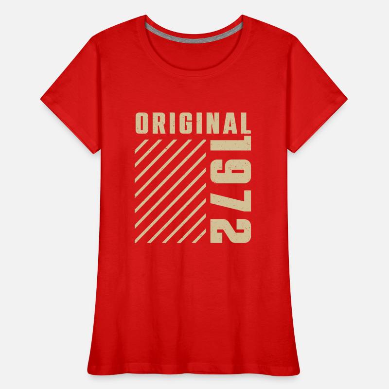 Original 1972 Authentic 1972 Vintage Bursdag T-shirt bio Premium Femme