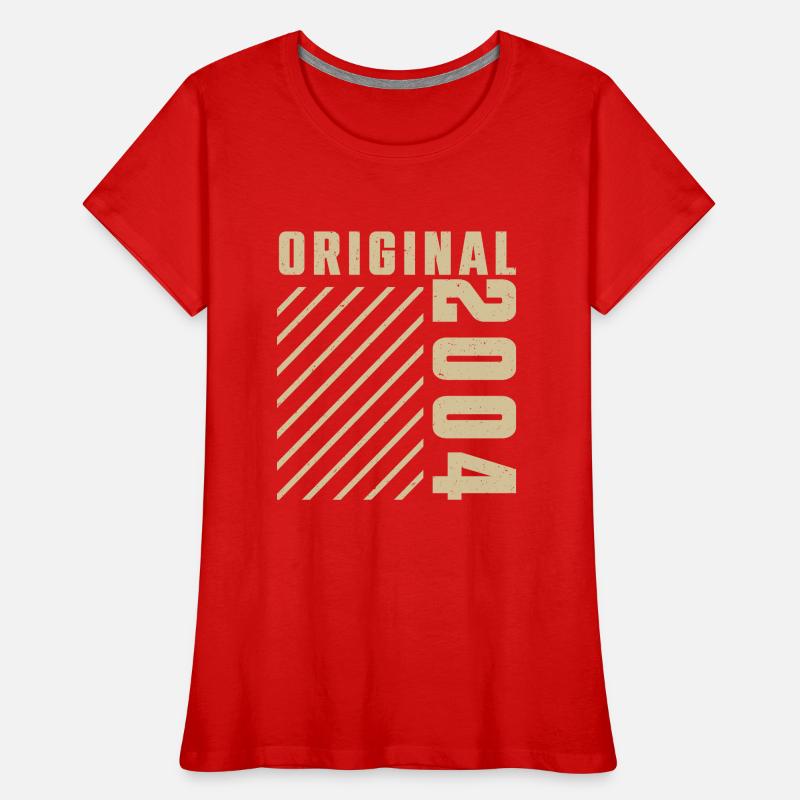 Original 2004 Authentic 2004 Vintage Bursdag T-shirt bio Premium Femme