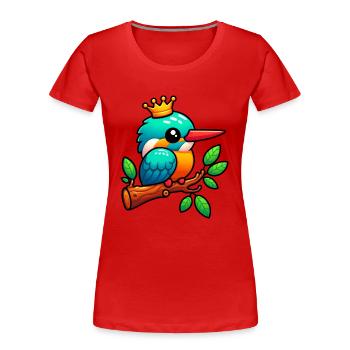 Kingfisher Kingfisher Bird - Women's Premium Organic T-Shirt - red - Front - Mia (176cm)