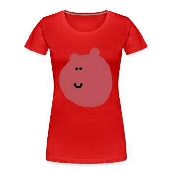 Miro (Roter Ball) - Frauen Premium Bio T-Shirt - Rot - Vorne - Mia (176cm)