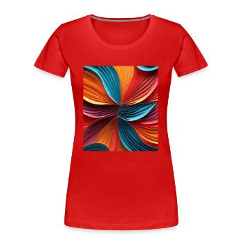 Papier abstrait coloréAbstrait coloré avec - T-shirt bio Premium Femme - rouge - Devant - Mia (176cm)