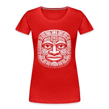 Mask - Women's Premium Organic T-Shirt - red - Front - Mia (176cm)