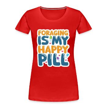Sammeln ist meine glückliche Pille Naturliebhaber begeistern - Frauen Premium Bio T-Shirt - Rot - Vorne - Mia (176cm)