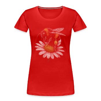 Bourdon - T-shirt bio Premium Femme - rouge - Devant - Mia (176cm)