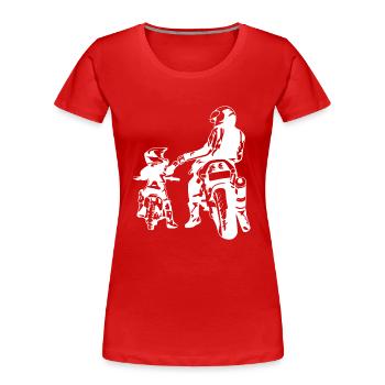 Schädel der Gesetzlosen Autobahn-Gangs Tod von Bikern - Frauen Premium Bio T-Shirt - Rot - Vorne - Mia (176cm)