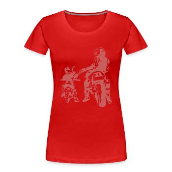 Schädel der Gesetzlosen Autobahn-Gangs Tod von Bikern - Frauen Premium Bio T-Shirt - Rot - Vorne - Mia (176cm)