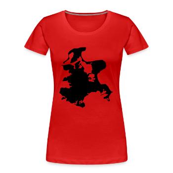 Réprimander - T-shirt bio Premium Femme - rouge - Devant - Mia (176cm)