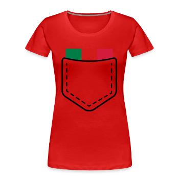 Italia Italy Italy country flag gift idea - Women's Premium Organic T-Shirt - red - Front - Mia (176cm)