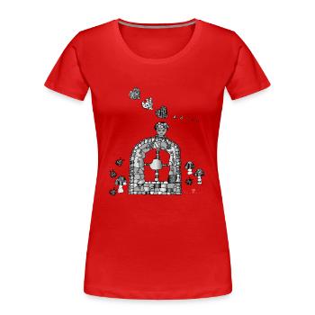 Magic Gate Lapis - The of Orbis - Women's Premium Organic T-Shirt - red - Front - Mia (176cm)