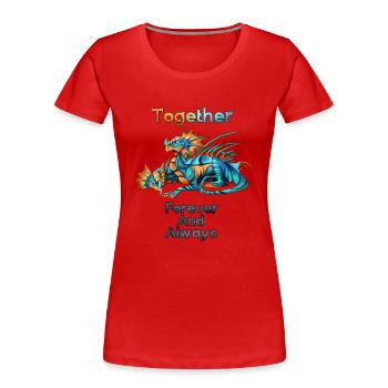 Das Leben einer Hydra - Frauen Premium Bio T-Shirt - Rot - Vorne - Mia (176cm)