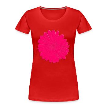 Bluete 3D Magenta - Frauen Premium Bio T-Shirt - Rot - Vorne - Mia (176cm)