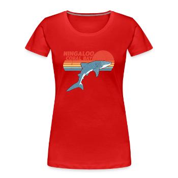 Walhai - Frauen Premium Bio T-Shirt - Rot - Vorne - Mia (176cm)