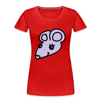Süße Maus - Frauen Premium Bio T-Shirt - Rot - Vorne - Mia (176cm)