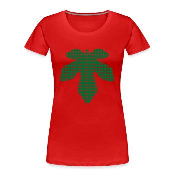 Fig leaf - T-shirt bio Premium Femme - rouge - Devant - Mia (176cm)