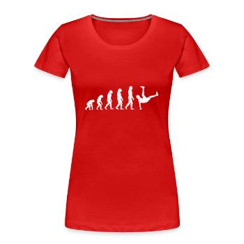 Evolution Breakdance Dancing HipHop HATRIK DESIGN - Women's Premium Organic T-Shirt - red - Front - Mia (176cm)