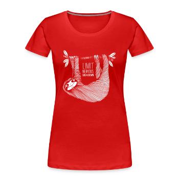 Der faule, tierische, begrenzte Nervenzusammenbruch - Frauen Premium Bio T-Shirt - Rot - Vorne - Mia (176cm)