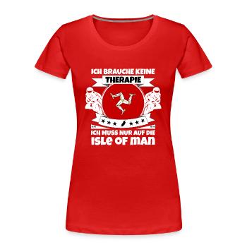 Isle of Man Flagge Triskele Flag of Isle of Man - Frauen Premium Bio T-Shirt - Rot - Vorne - Mia (176cm)