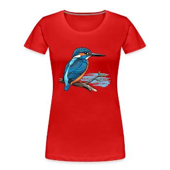 Kingfisher Alcedo Atthis - Women's Premium Organic T-Shirt - red - Front - Mia (176cm)