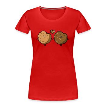 Cookie Love - Women's Premium Organic T-Shirt - red - Front - Mia (176cm)
