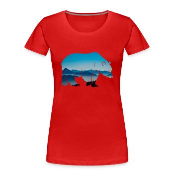 Les habitants des forêts Forester ours sauvage animal forêt nature - T-shirt bio Premium Femme - rouge - Devant - Mia (176cm)