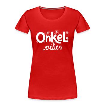 Onkel Vibes Blumen Geburtstag Cool Retro Spaß - Frauen Premium Bio T-Shirt - Rot - Vorne - Mia (176cm)