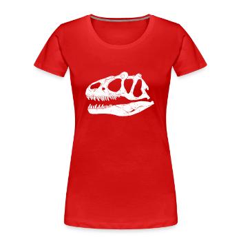 Fossile de Saurophaganax - T-shirt bio Premium Femme - rouge - Devant - Mia (176cm)
