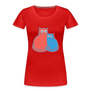 TiffUndToeff 03 06 - Women's Premium Organic T-Shirt - red - Front - Mia (176cm)
