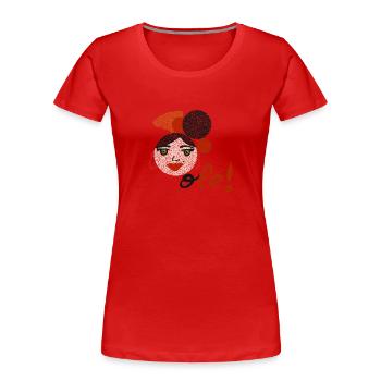 Flamenco et OLEE !! - T-shirt bio Premium Femme - rouge - Devant - Mia (176cm)