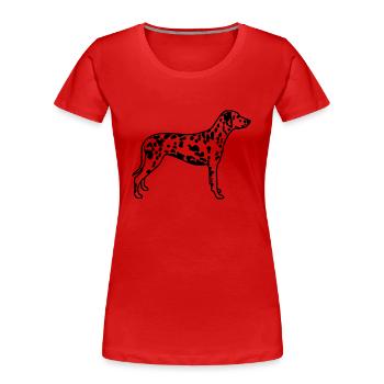 Dalmatien - T-shirt bio Premium Femme - rouge - Devant - Mia (176cm)