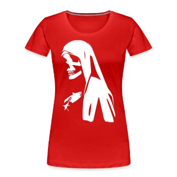 Osez vous démarquer dans Unique Horror Nun, Satanique, - T-shirt bio Premium Femme - rouge - Devant - Mia (176cm)