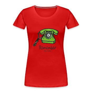 RememberTelefon - Frauen Premium Bio T-Shirt - Rot - Vorne - Mia (176cm)
