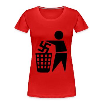 Fck nzs - gardez votre environnement propre - T-shirt bio Premium Femme - rouge - Devant - Mia (176cm)