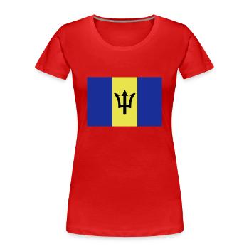 barbados - Frauen Premium Bio T-Shirt - Rot - Vorne - Mia (176cm)