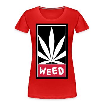 Weed - Frauen Premium Bio T-Shirt - Rot - Vorne - Mia (176cm)