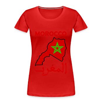 Marokko - Frauen Premium Bio T-Shirt - Rot - Vorne - Mia (176cm)