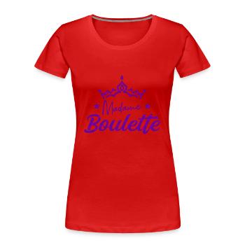 madame boulette - T-shirt bio Premium Femme - rouge - Devant - Mia (176cm)