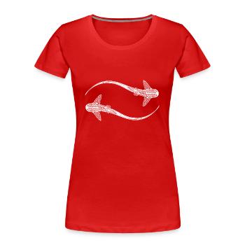 Elegant leopard sharks - Triakis semifasciata - Women's Premium Organic T-Shirt - red - Front - Mia (176cm)