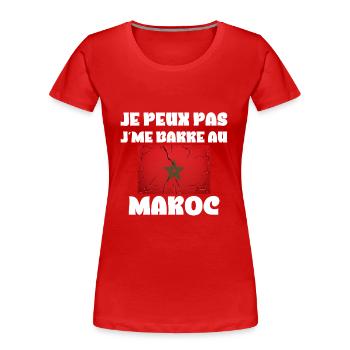 I Can't I Leave in Morocco Reisegeschenk - Frauen Premium Bio T-Shirt - Rot - Vorne - Mia (176cm)