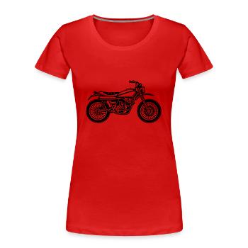 Motocross Enduro motorcycle 01_black - Women's Premium Organic T-Shirt - red - Front - Mia (176cm)