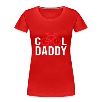 Fahrrad Fahrrad cool Papa Sport Vatertag - Frauen Premium Bio T-Shirt - Rot - Vorne - Mia (176cm)