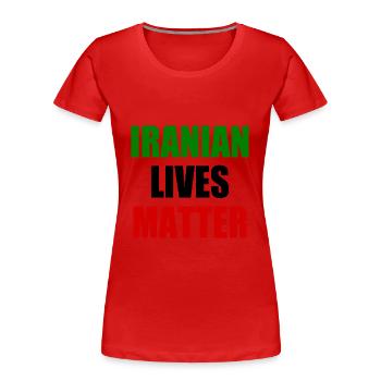 Iranian lives matter - Frauen Premium Bio T-Shirt - Rot - Vorne - Mia (176cm)