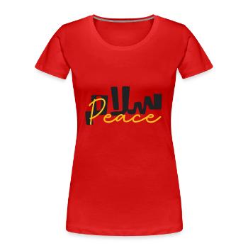 Salam Peace - Women's Premium Organic T-Shirt - red - Front - Mia (176cm)