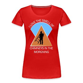 Schornsteinfeger Schlotfeger - Frauen Premium Bio T-Shirt - Rot - Vorne - Mia (176cm)