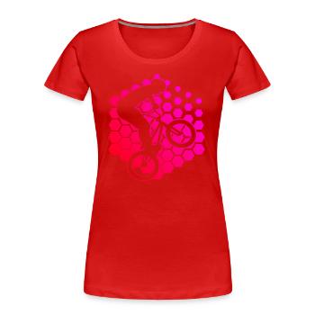 bmx fahrrad Radfahren bmx jungen Bike bmx - Frauen Premium Bio T-Shirt - Rot - Vorne - Mia (176cm)