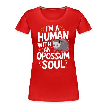 Opossum Possum Tier - Frauen Premium Bio T-Shirt - Rot - Vorne - Mia (176cm)