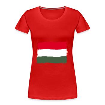 Ungarn - Frauen Premium Bio T-Shirt - Rot - Vorne - Mia (176cm)