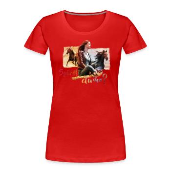 Ostwind Der Große Orkan Spürst Du Ihn? Kacheln - Frauen Premium Bio T-Shirt - Rot - Vorne - Mia (176cm)