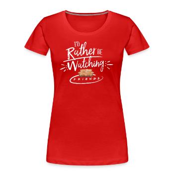 Friends Couch Central Perk - Frauen Premium Bio T-Shirt - Rot - Vorne - Mia (176cm)